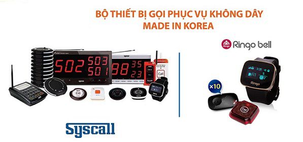 So sánh chuông gọi không dây của hãng Syscall và Ringo Hàn Quốc.